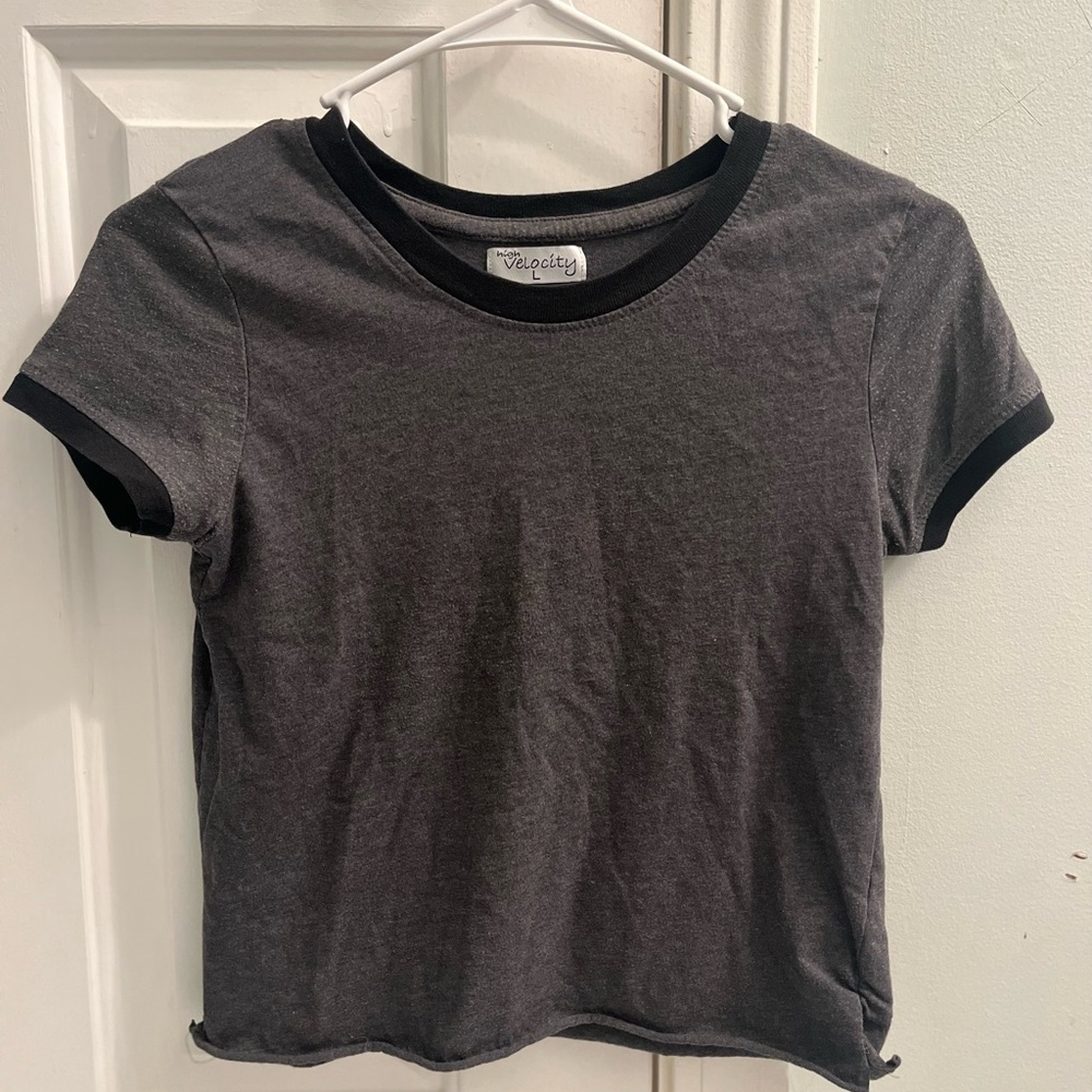 Junior crop top with raw edge from HIGH VELOCITY